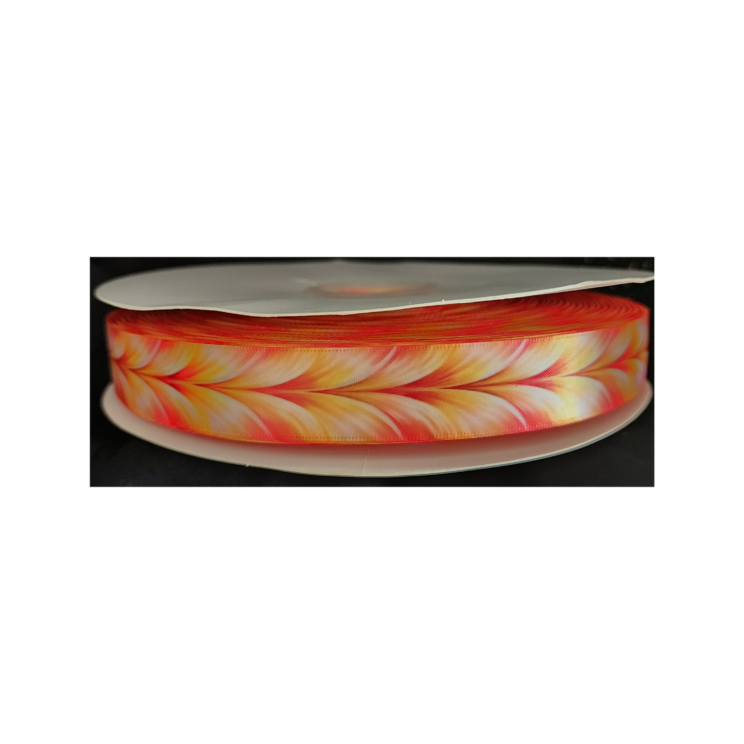 Golden Plumeria Double-Faced Satin Ribbon