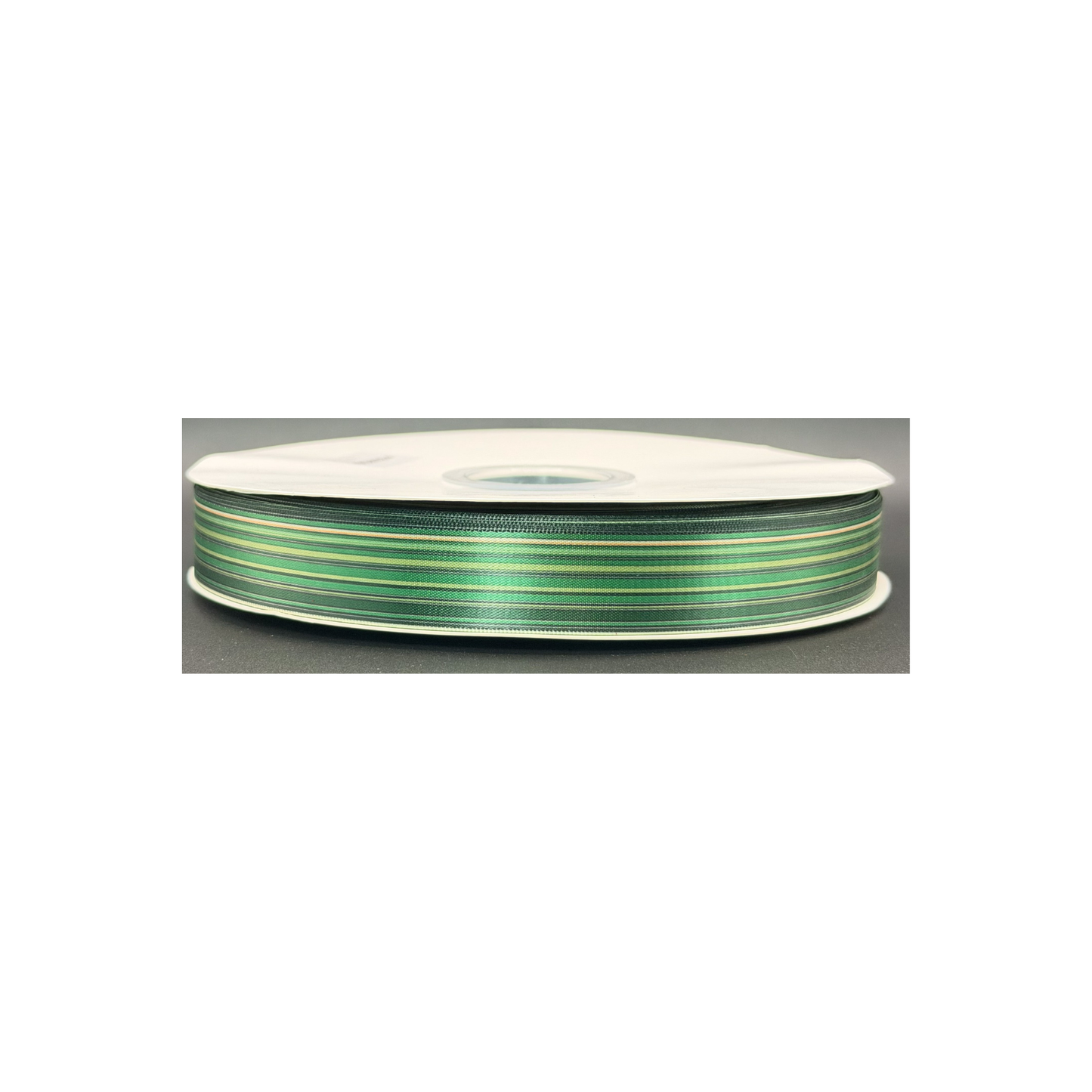 Verdant Vein double-faced satin ribbon in green botanical leaf pattern designed in Hawaii.