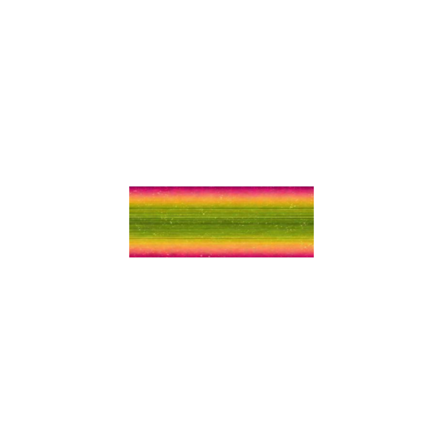 Bromeliad green and pink leaf-inspired satin ribbon swatch by Rivan Ribbons.