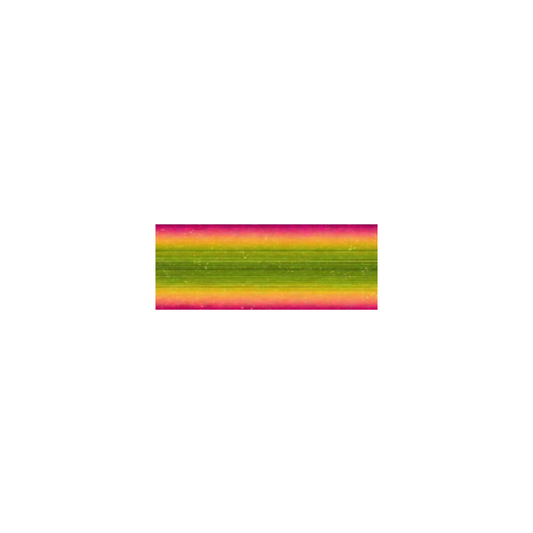 Bromeliad green and pink leaf-inspired satin ribbon swatch by Rivan Ribbons.