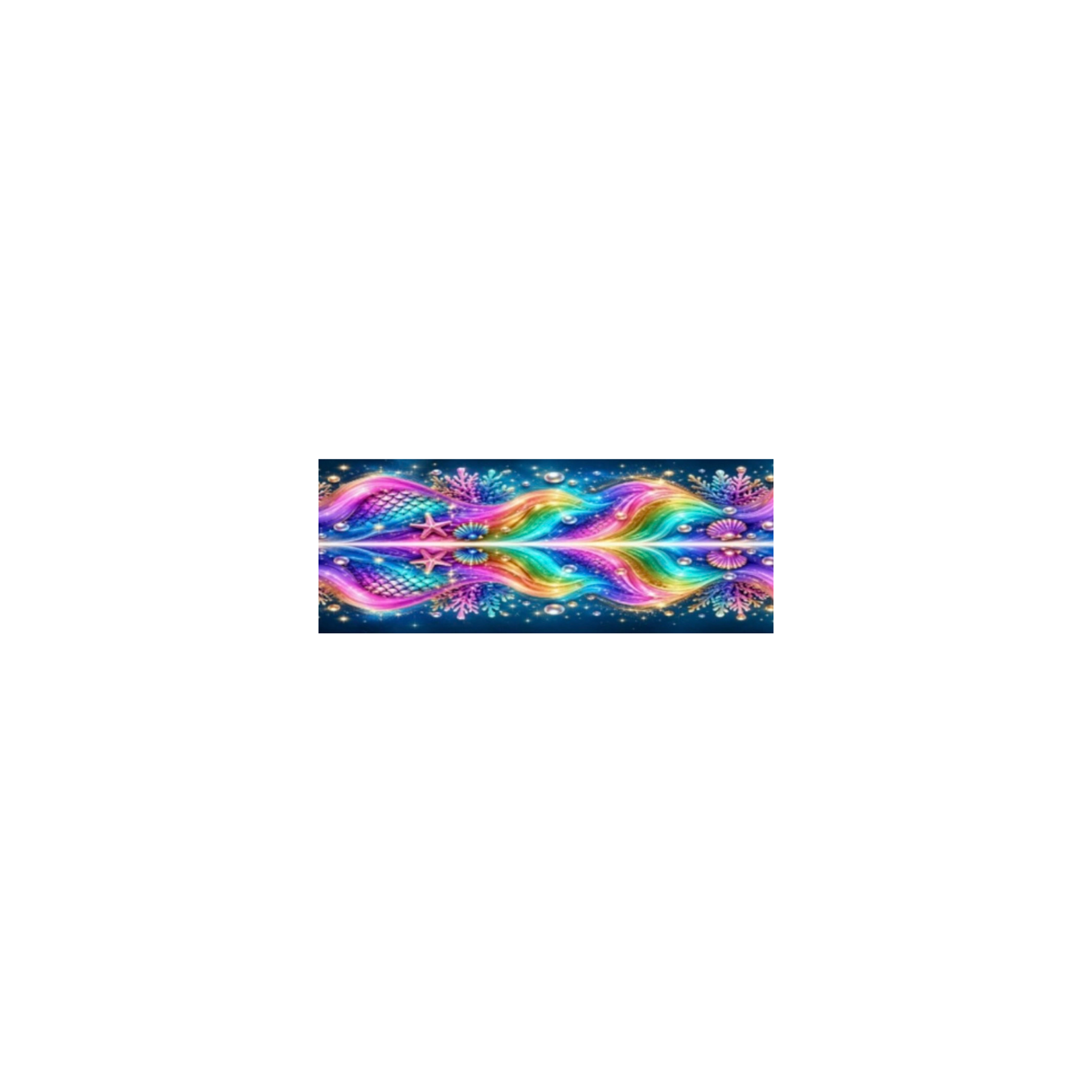 Mermaid satin ribbon design