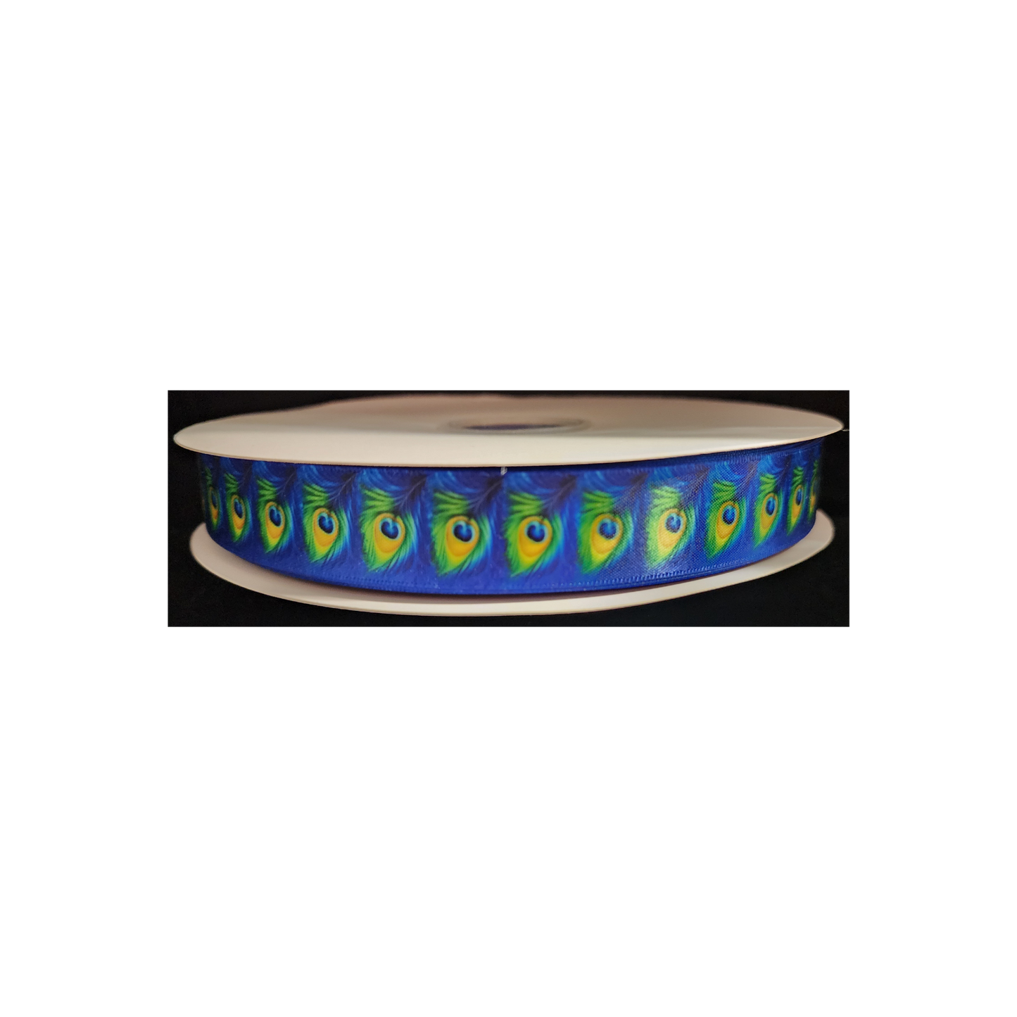 Peacock satin ribbon roll