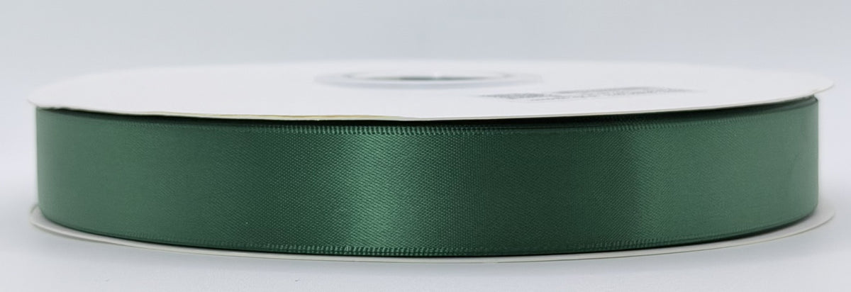 Warrior exclusive deep green double-faced satin ribbon by Rivan Ribbons, 100-yard roll