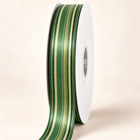 Verdant Vein Double-Faced Satin Ribbon