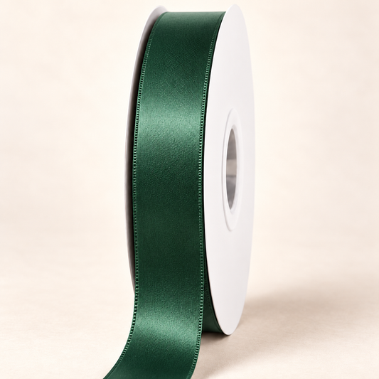 Warrior - Solid Color Double-Sided Satin Ribbon — 22 mm satin ribbon on a white roll against an ivory background